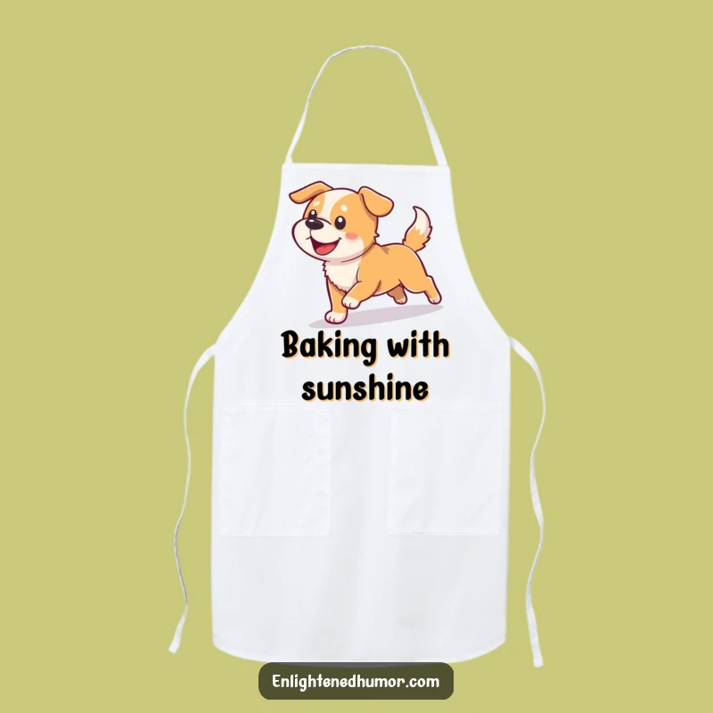 Funny Dog Light Chase Apron: Cook Up Smiles in the Kitchen