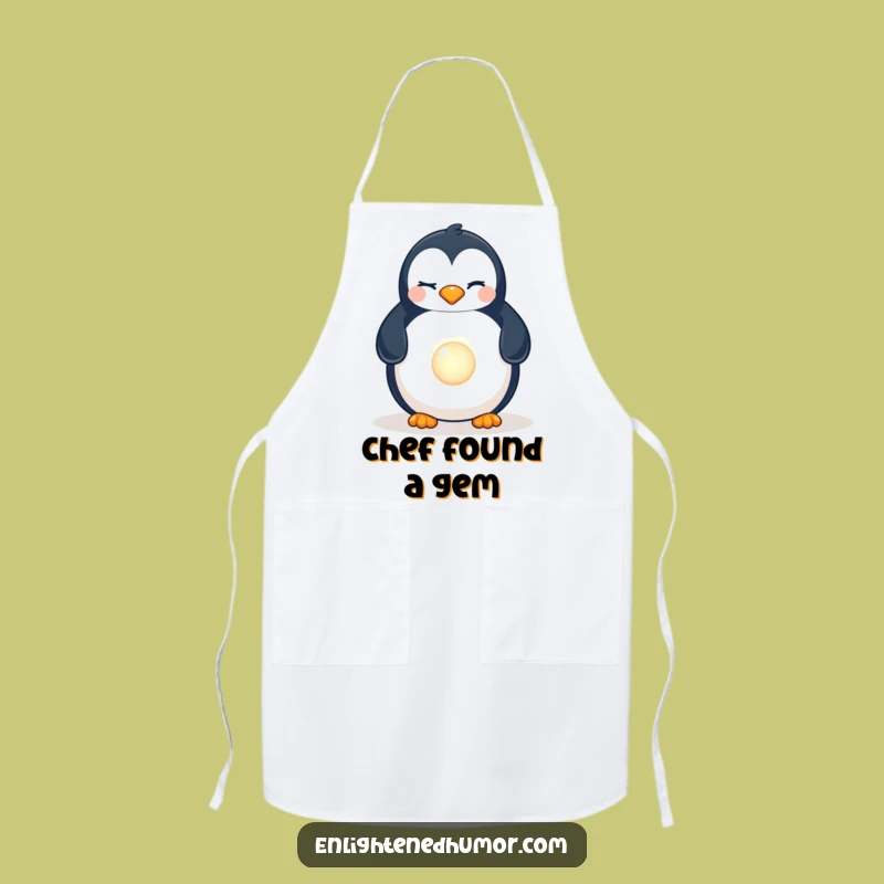 Funny Penguin Pearl Apron: Chef, Cook, Humorous Kitchen Gift
