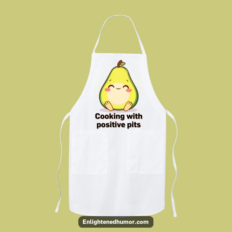 Funny Avocado Zen Apron - Kitchen Meditation & Foodie Gift