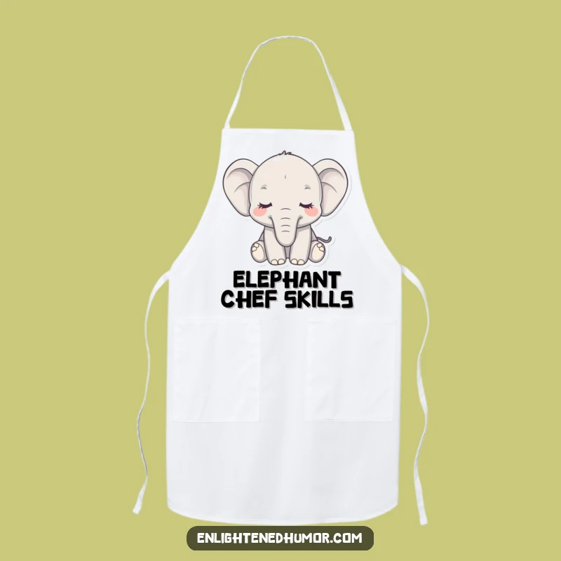 Funny Elephant Apron: Cook with Calm - A Gentle Kitchen Gift!