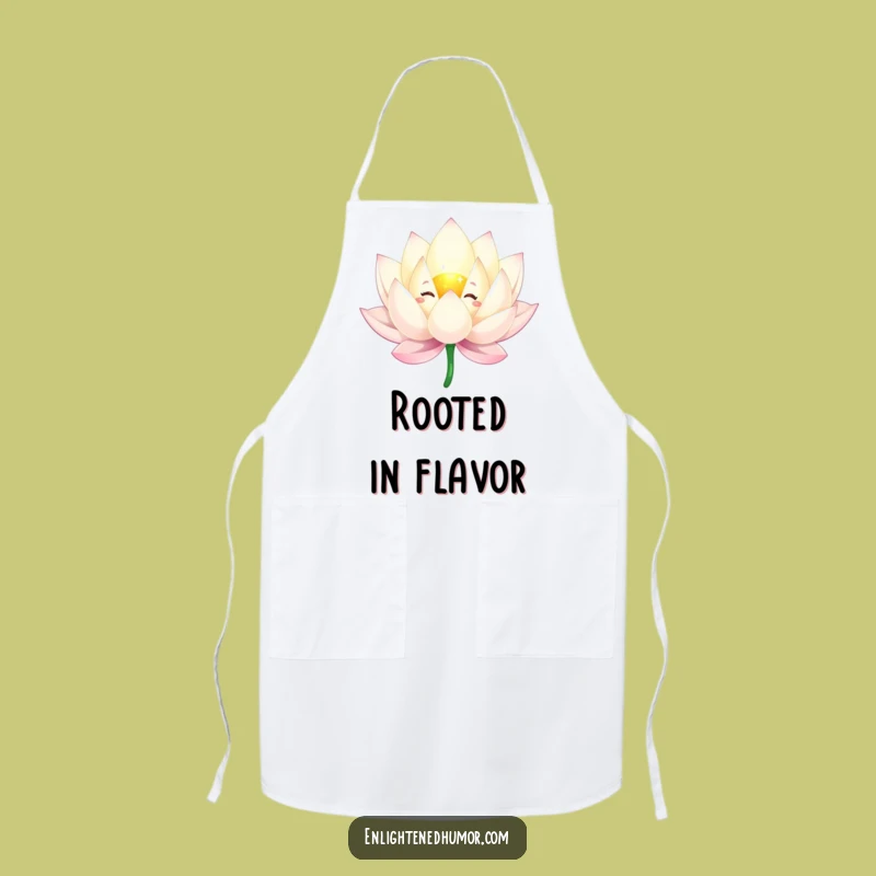 Funny Lotus Flower Apron: Sparkling Chef, Cook with Grace