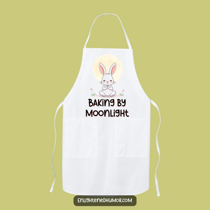 Funny Rabbit Moon Apron: Cook with Peace and Humorous Style