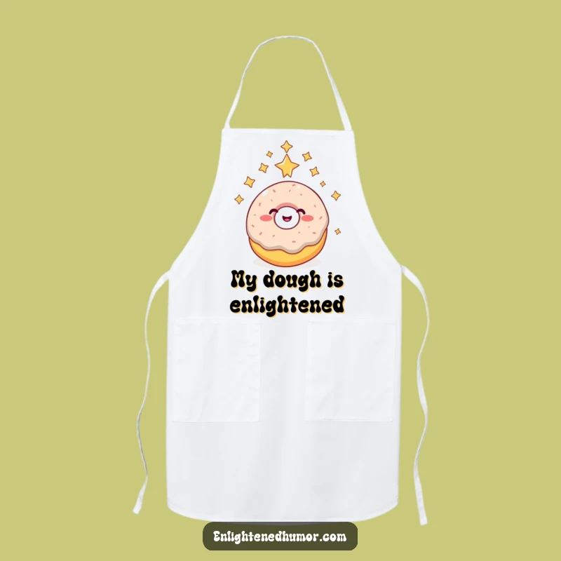 Funny Giggling Donut Higher Consciousness Apron - Cook with Cosmic Chuckles Gift