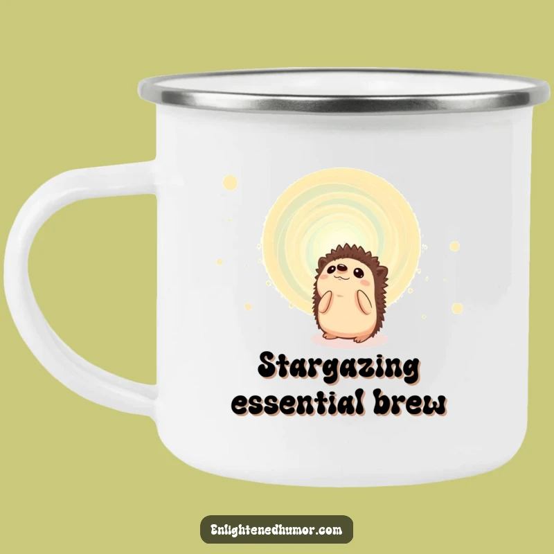 Funny Hedgehog Cosmic Camping Mug: Adventure Fuel for Your Inner Explorer