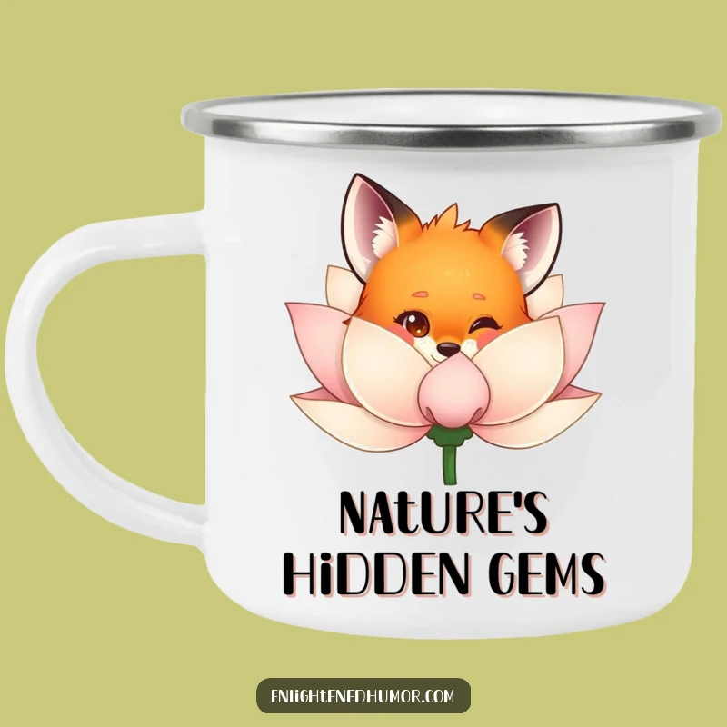 Funny Fox Camping Mug: Outdoor Curiosity, Durable and Humorous Nature Gift