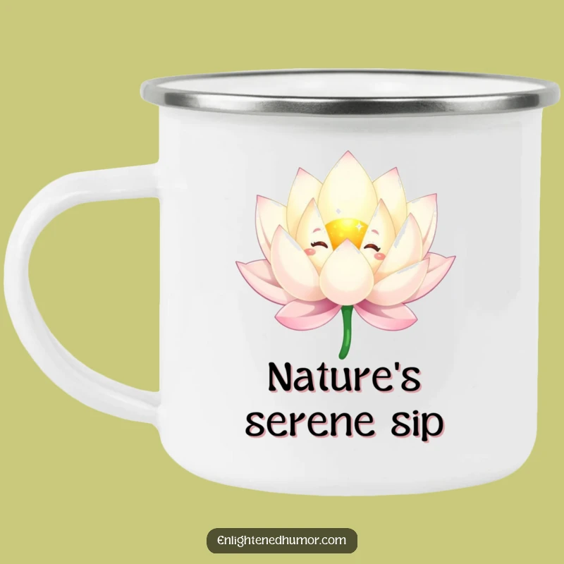 Funny Lotus Flower Camping Mug: Sparkling Adventure, Sip Gracefully