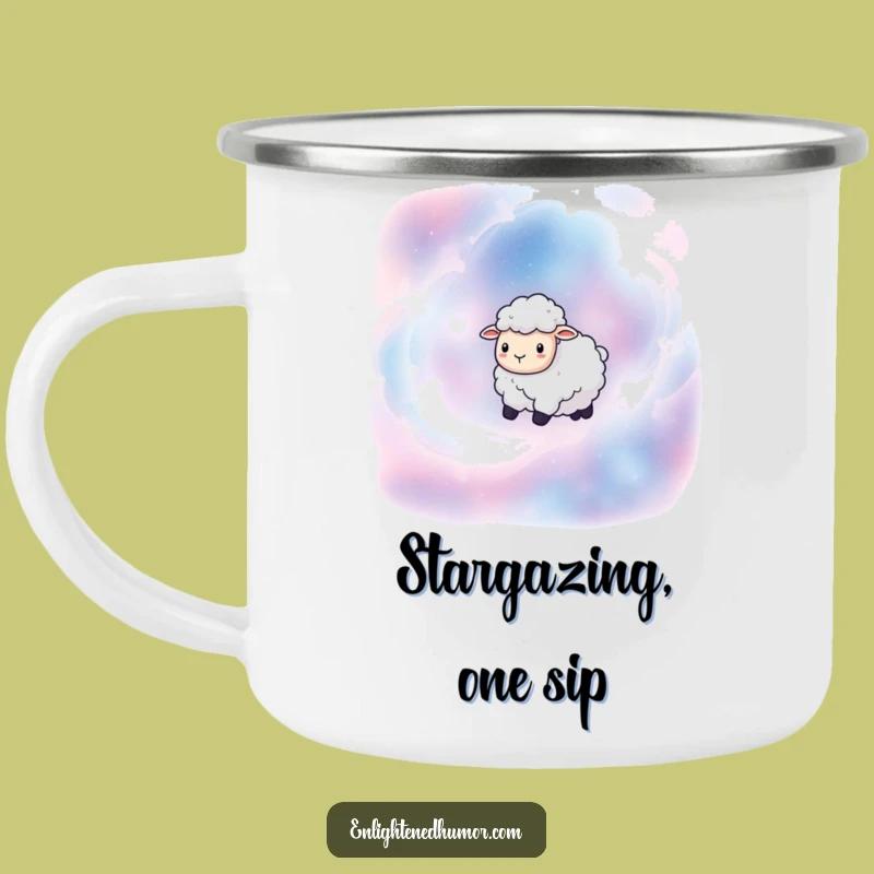 Funny Sheep Camping Mug: Cosmic Brews for Starry Nights and Outdoor Adventures