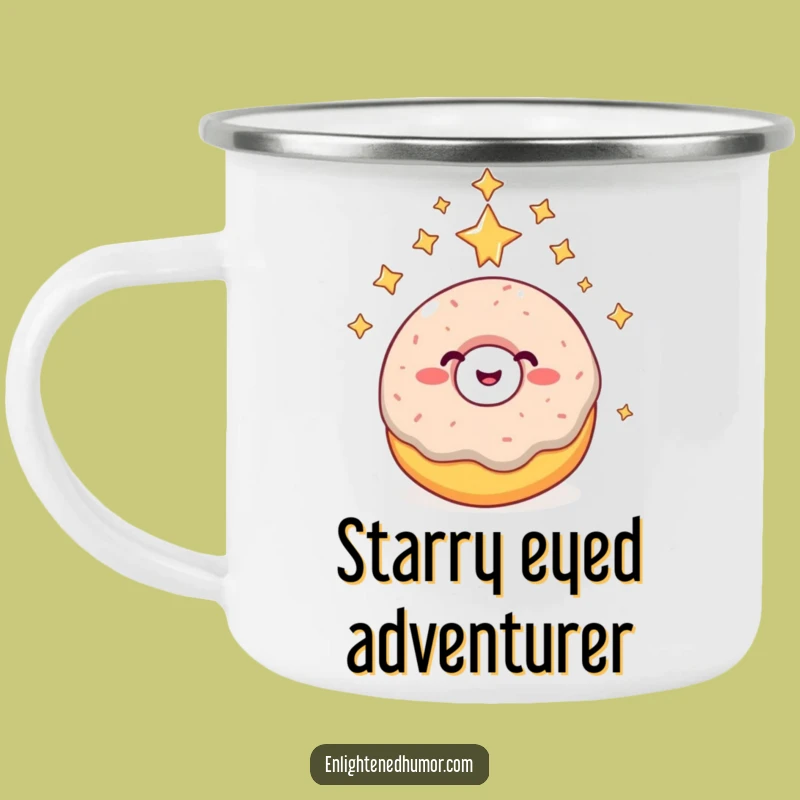 Funny Giggling Donut Higher Consciousness Camping Mug - Starry Adventure Gift