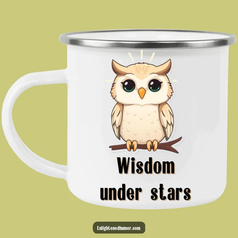 Funny Owl Camping Mug: Sip Wisdom by the Fire - Outdoor Gift