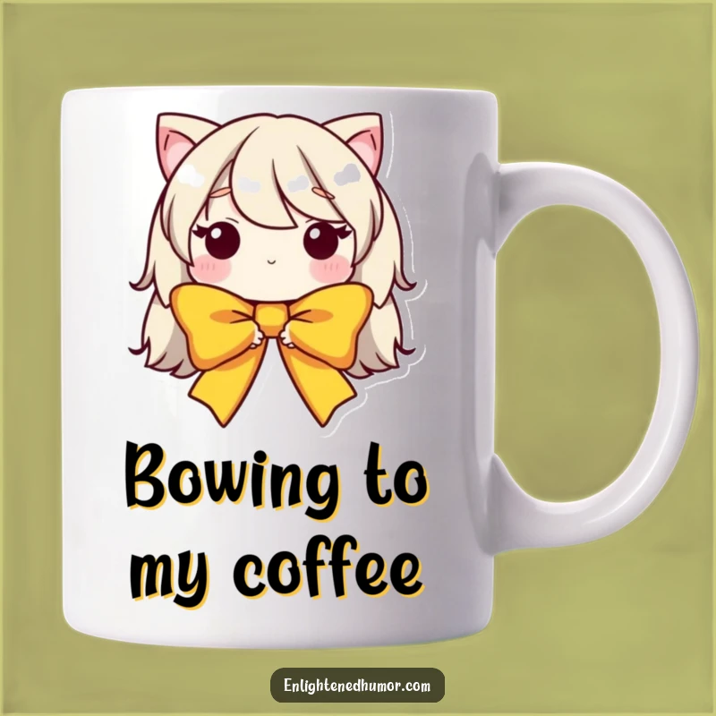 Funny Bow Mug: Humble Graceful Character, Perfect Funny Gift for a Polite Pal