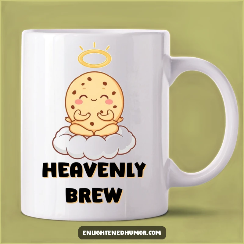 Funny Cookie Meditation Mug: Cloud Zen Design, a Hilarious Gift for Sweet Souls