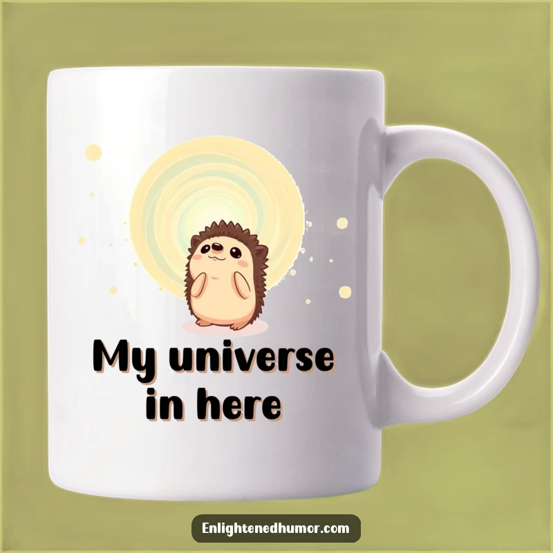 Funny Hedgehog Cosmic Energy Mug: A Hilarious Gift for the Curious Mind