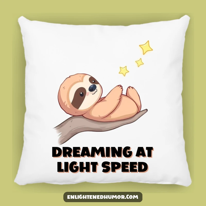 Funny Celestial Sloth Pillow: Star Gazing Comfort - Soft Cosmic Cushion Gift