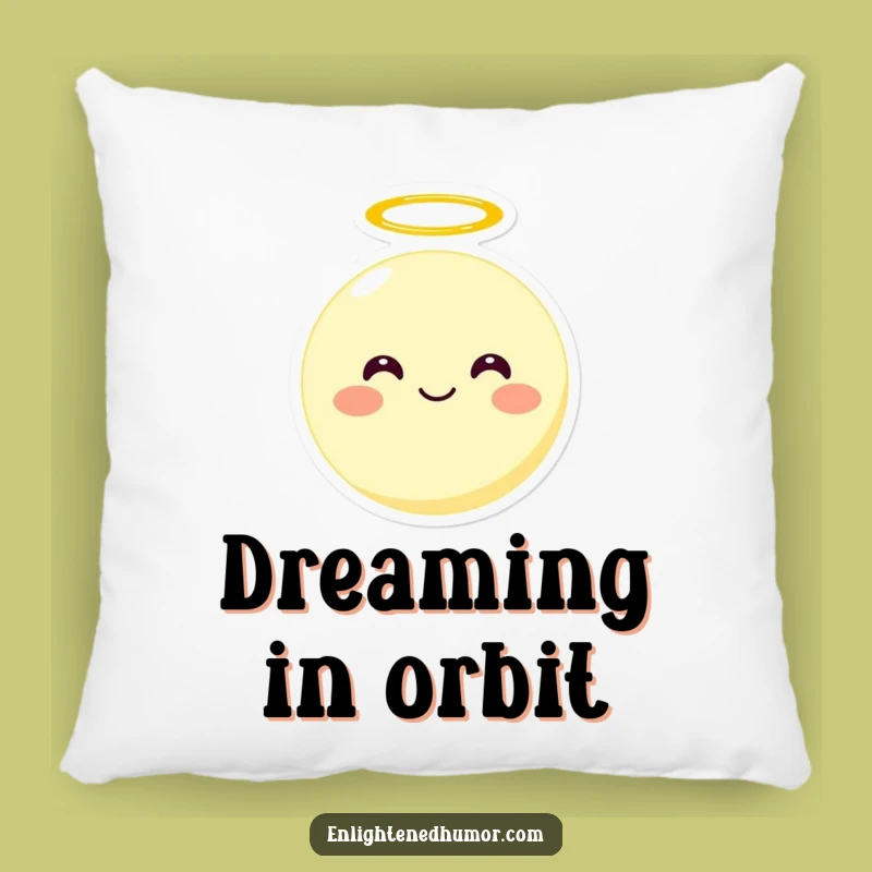 Funny Moon Pillow with Halo A Comfy Funny Gift Cushion