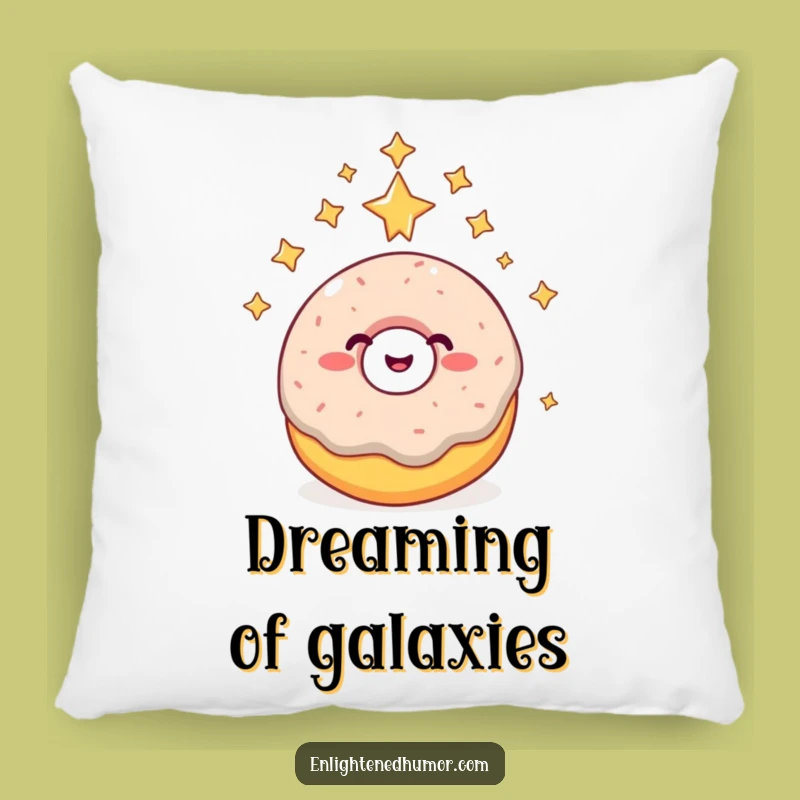 Funny Giggling Donut Higher Consciousness Pillow - Cozy Cosmic Comfort Gift