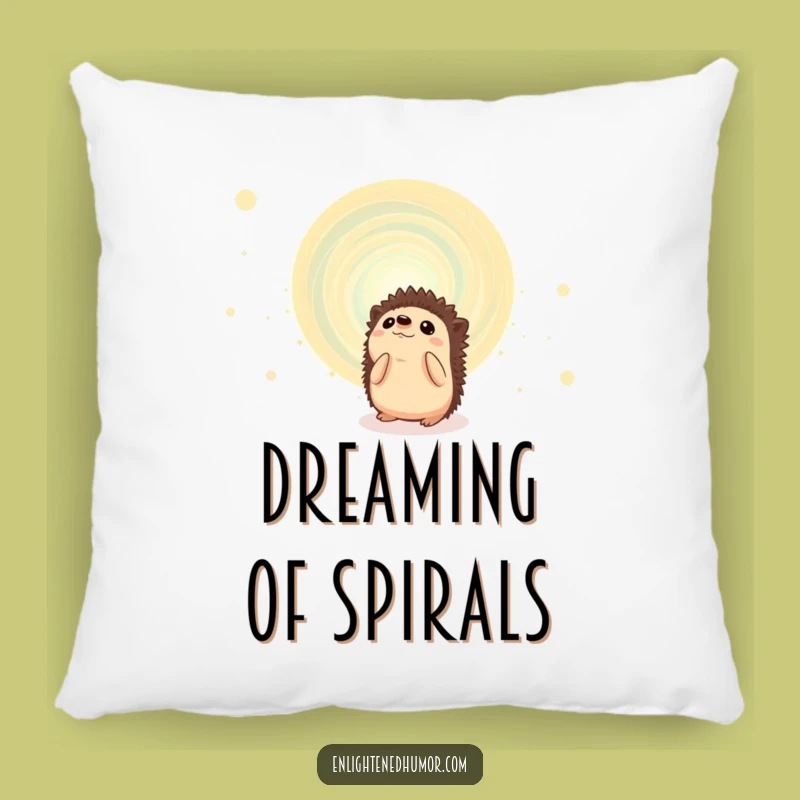 Funny Hedgehog Cosmic Energy Pillow: Cozy Comfort with Stellar Humor