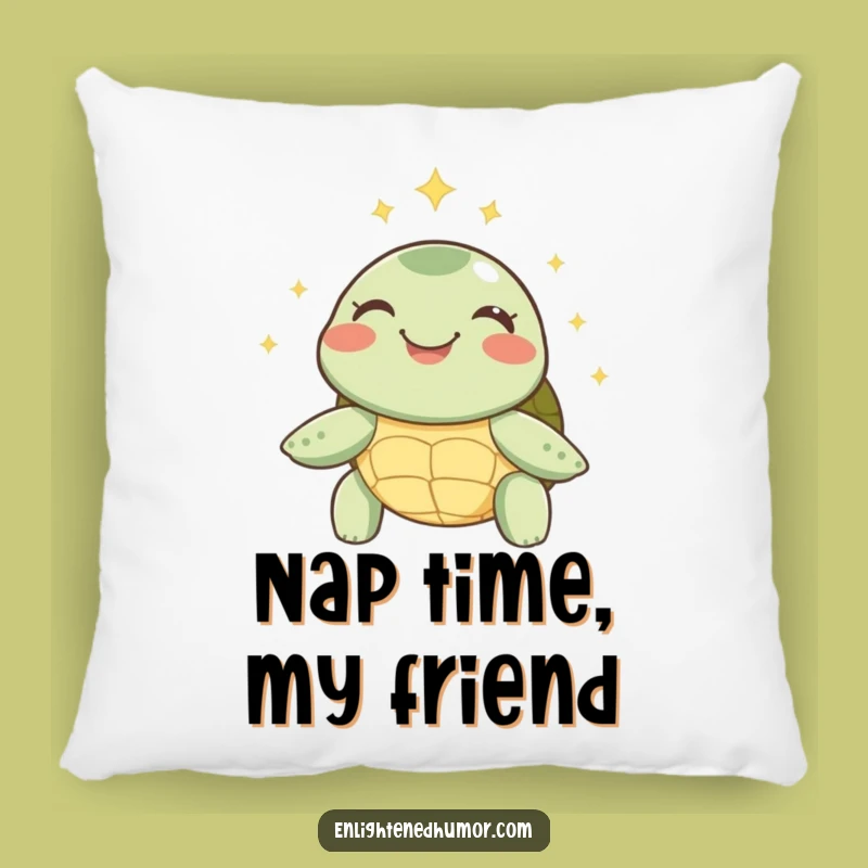 Funny Turtle Pillow: Inner Peace Comfort, Sparkly Halo Softness, Cozy Gift
