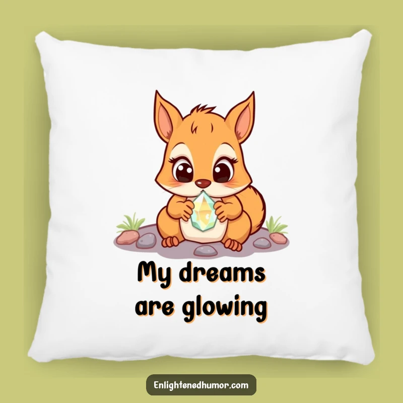 Funny Squirrel Pillow: Crystal Comfort, Wide-Eyed Surprise, Cozy Accent Gift