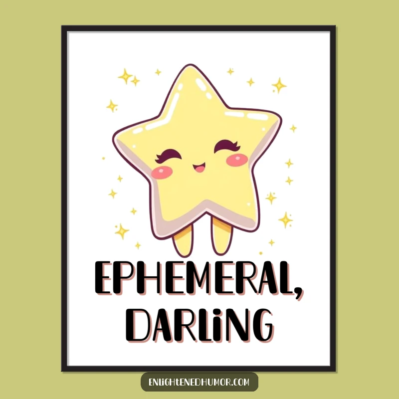 Funny Star Digital Art Print A Magical Funny Gift