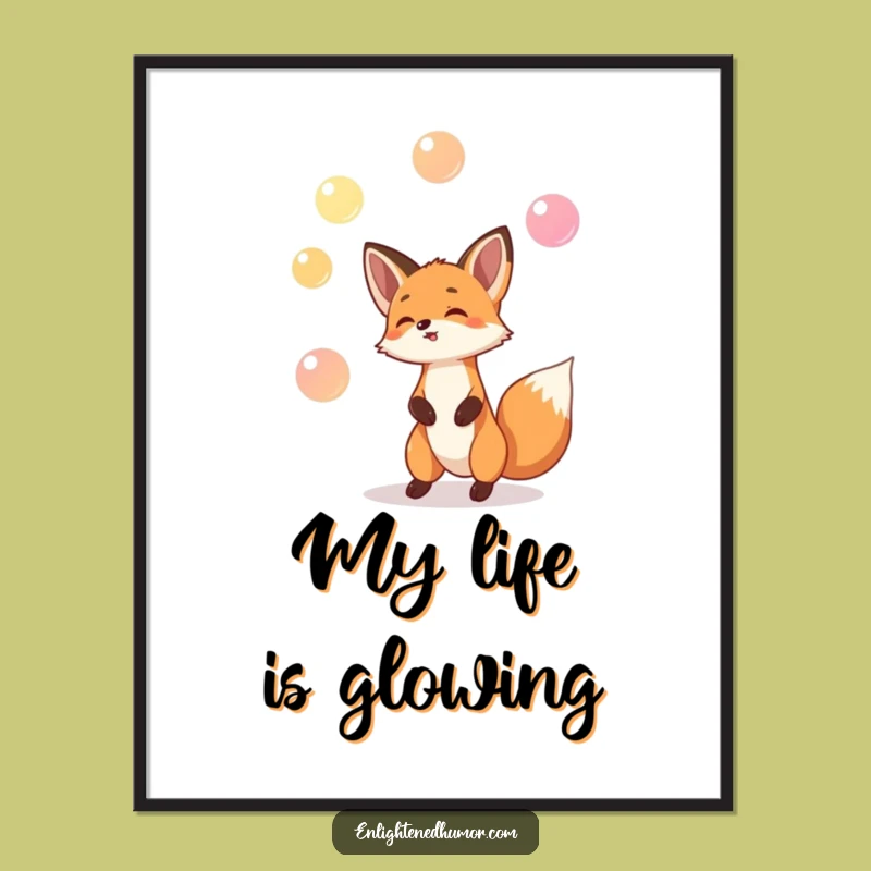 Funny Fox Digital Art: Printable Magic for Your Walls