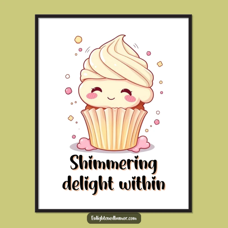 Funny Wondering Cupcake Bliss Digital Art - Instant Shimmering Sweetness Gift