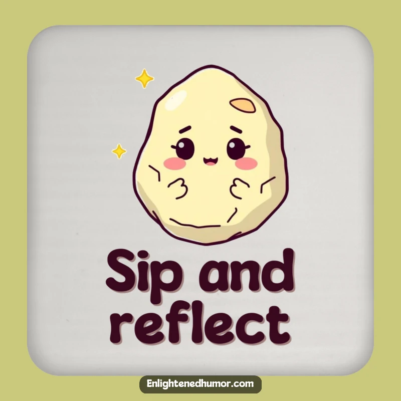 Funny Coaster Set: Wise Philosopher Stone, Protect Surfaces, Elegant Funny Gift