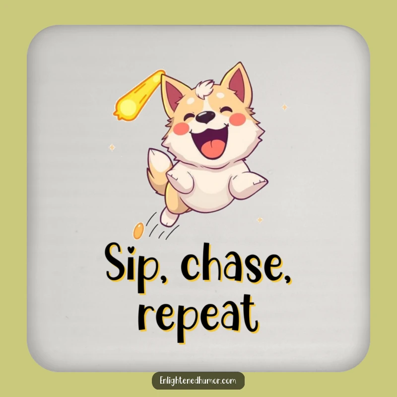 Funny Ecstatic Celestial Dog Coaster: Protect Surfaces from Comet Chaos