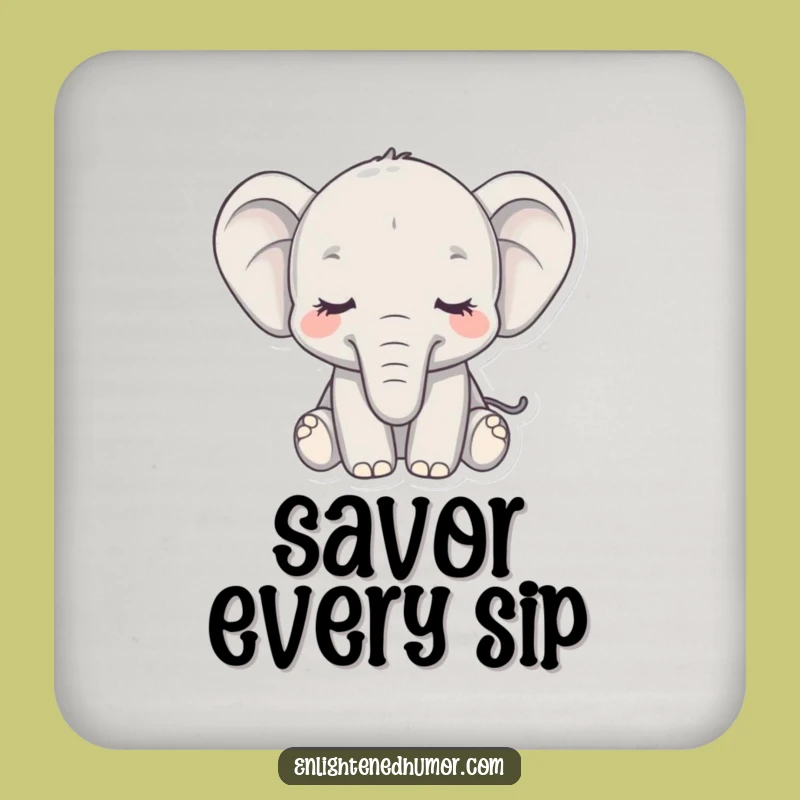 Funny Elephant Coaster: Protect Surfaces with Gentle Humor - Gift