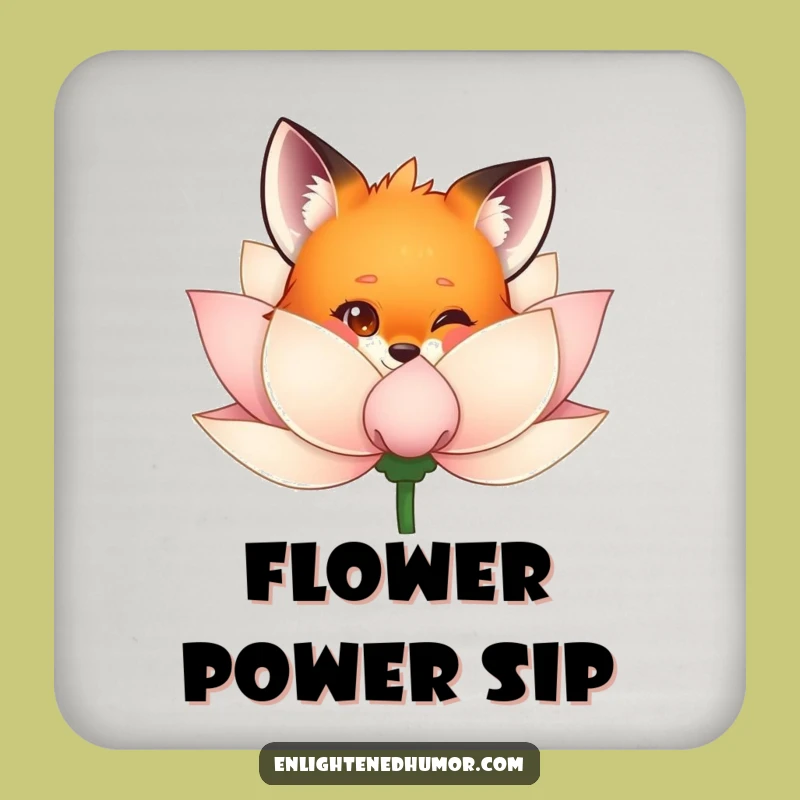 Funny Fox Coaster: Playful Protection, Humorous Nature Decor, Perfect Gift