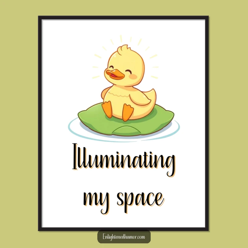 Funny Content Duck Poster: Illuminate Your Walls with Zen Humor, a Great Gift!