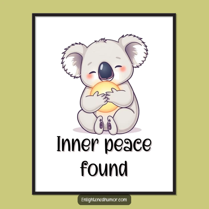 Funny Koala Poster - Bring peaceful vibes to your walls!