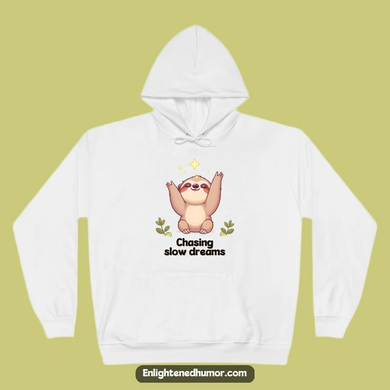 Cozy Funny Sloth Hoodie: Light Seeker, Cute Dreamy Gift