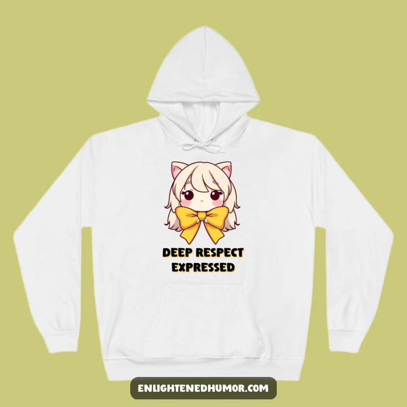 Funny Hoodie: Humble Bow Character, Cozy Comfort with Grace, Excellent Funny Gift