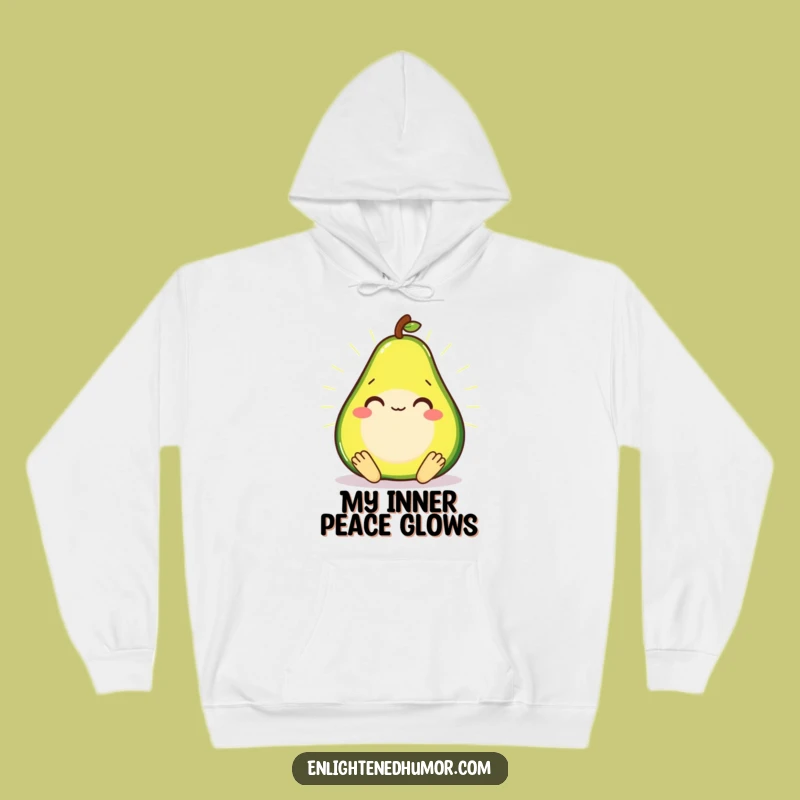 Funny Avocado Zen Hoodie - Cozy Meditative Foodie Gift