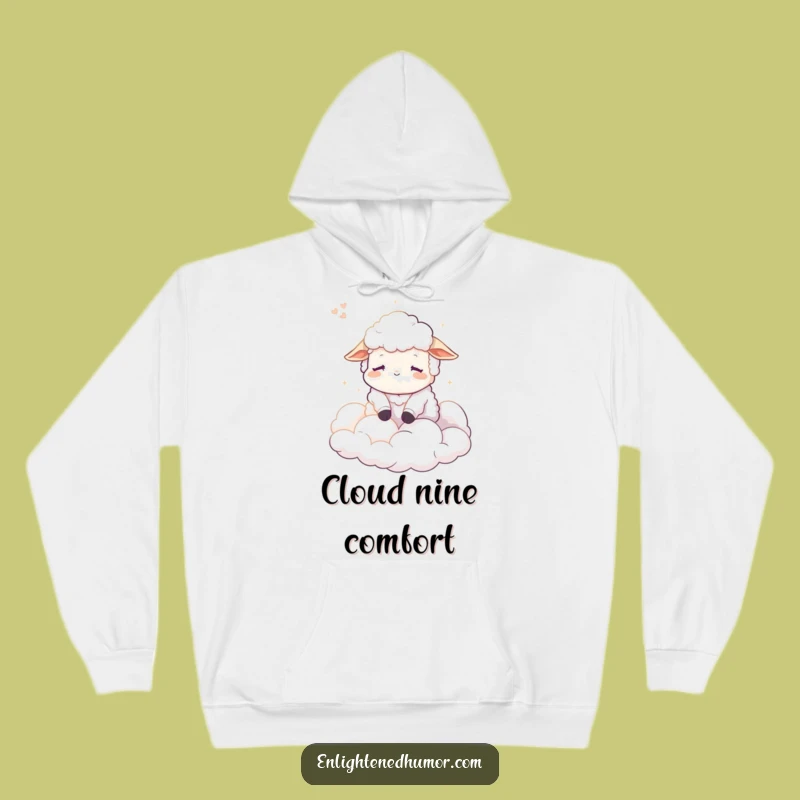 Funny Calm Sheep Hoodie: Dreamy Cloud Ambiance, Cozy & Relaxing Apparel, Funny Gift