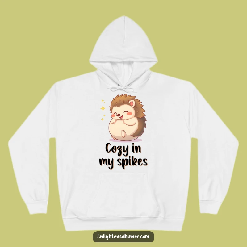 Funny Giggling Hedgehog Hoodie - Cozy Sparkly Ball Design, Warm & Hilarious Gift