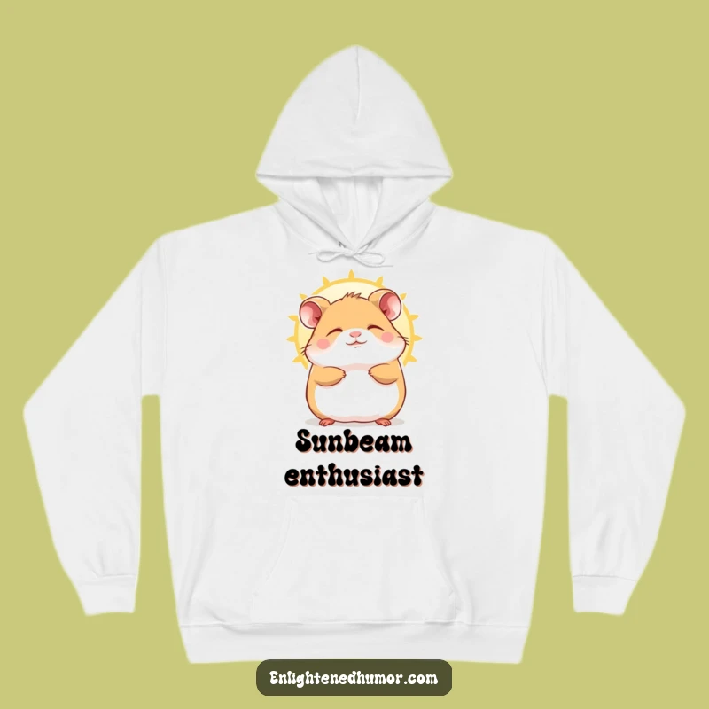 Funny Hamster Hoodie: Cozy Comfort in a Blissful Sunbeam