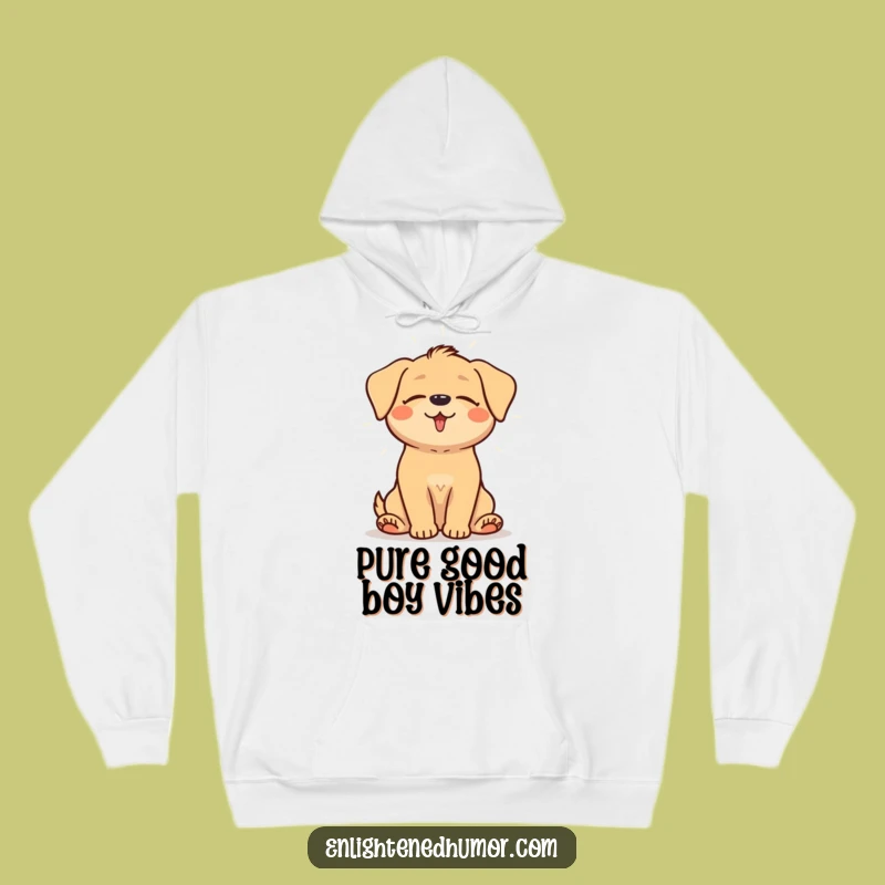 Funny Happy Dog Hoodie: Cozy Aura Comfort for Relaxing Moments