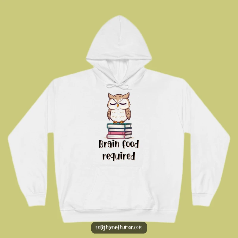 Funny Owl Wisdom Hoodie: Cozy Wise Character, Intellectual Humorous Gift for Comfort