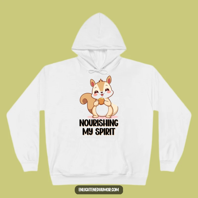 Funny Kawaii Squirrel Spirit Hoodie: Generous Squirrel Offering Nut Cozy Gift