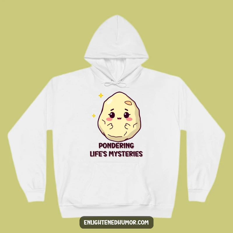 Funny Hoodie: Wise Floating Philosopher Stone, Cozy Wisdom, Excellent Funny Gift