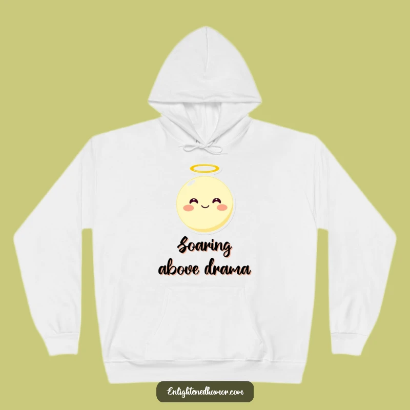 Cozy Funny Moon Hoodie with Halo A Warm Funny Gift