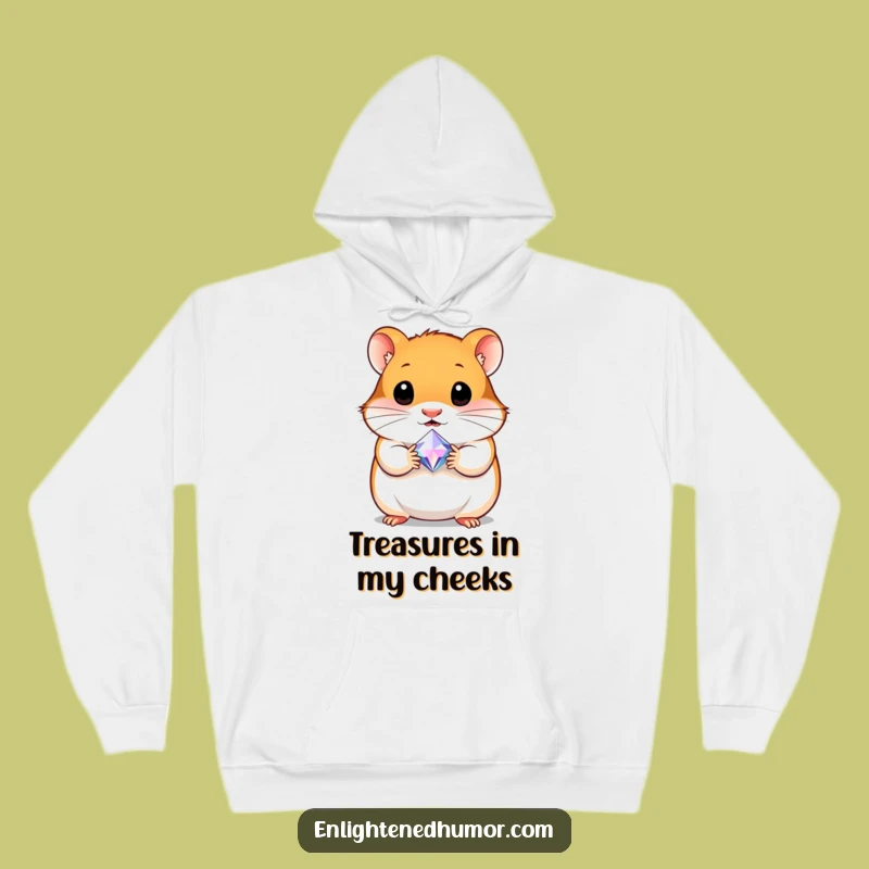 Funny Hamster Gem Hoodie: Cozy Curious Character, Warm Humorous Gift