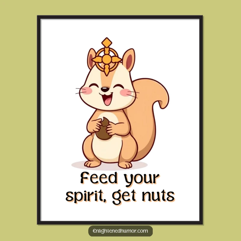 Funny Free Printable Wall Art: Squirrel Spiritual Symbol Decor Download