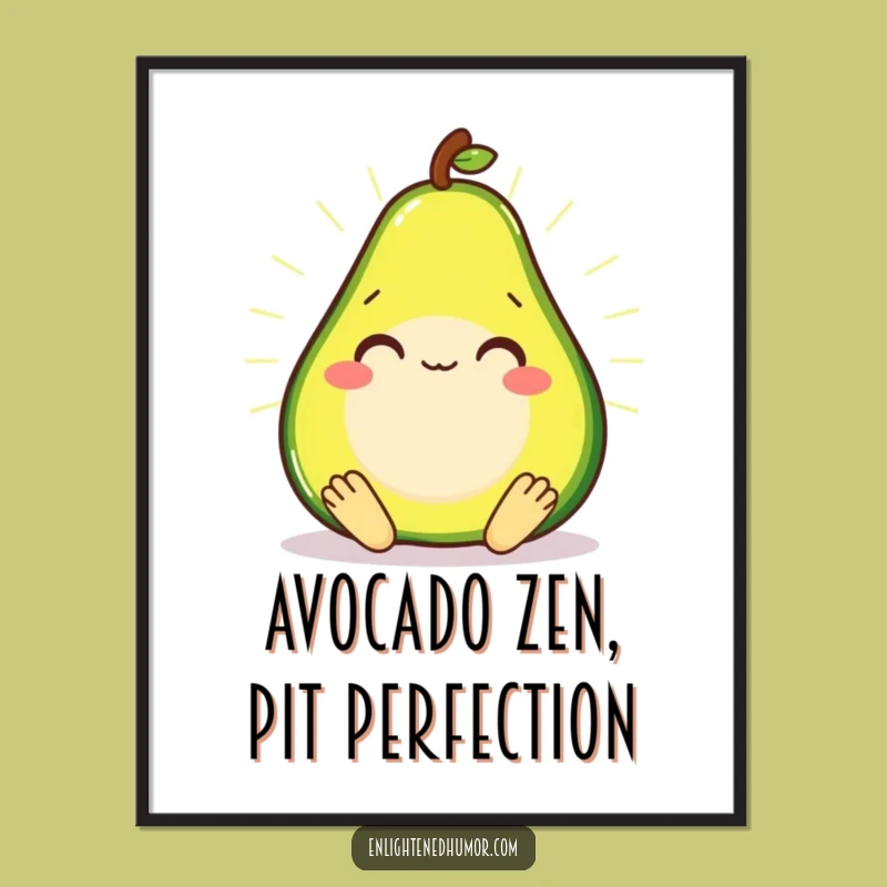 Free Printable Avocado Zen Wall Art - Radiant Downloadable Decor