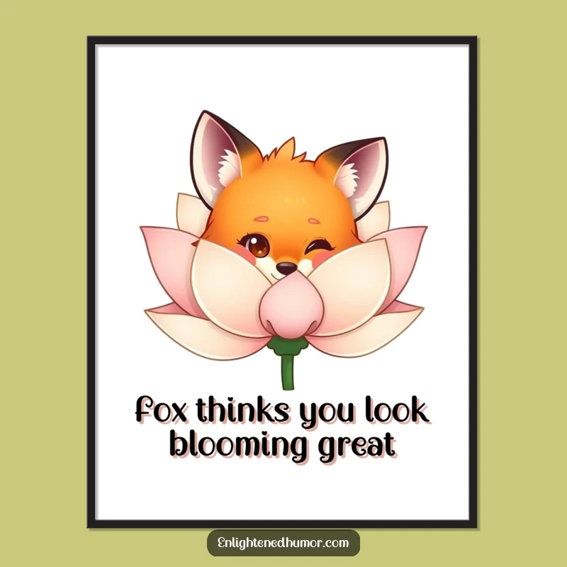 Free Printable Fox Wall Art - Curious Peeker Downloadable Decor