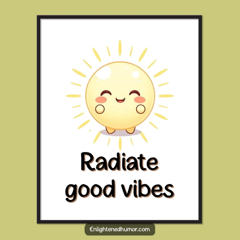 Free Printable Wall Art: Glowing Orb Character Funny Downloadable Art