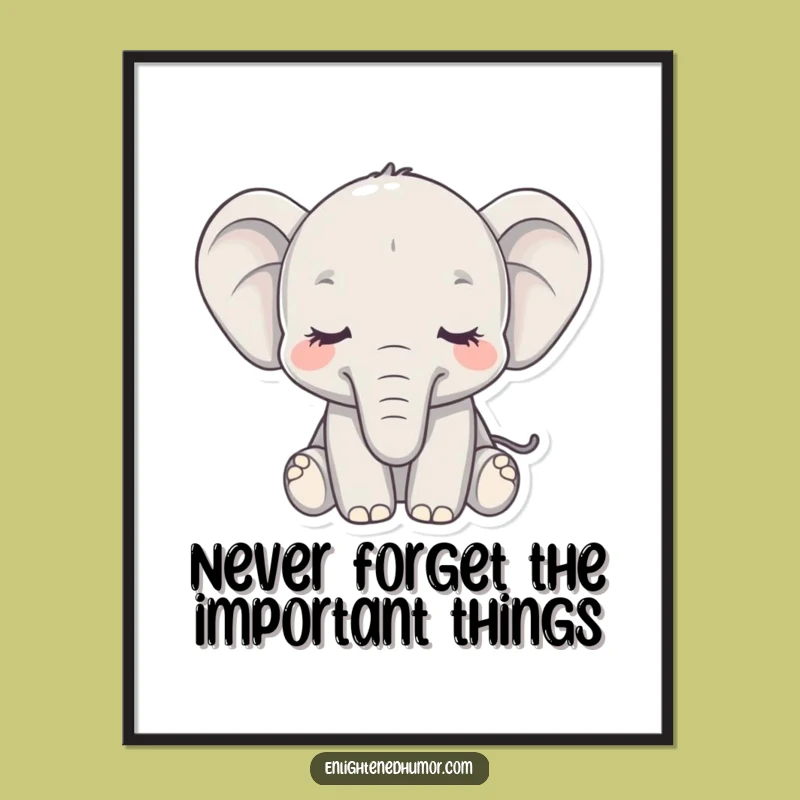Free Printable Elephant Wall Art: Serene Downloadable Gift for Calm Decor