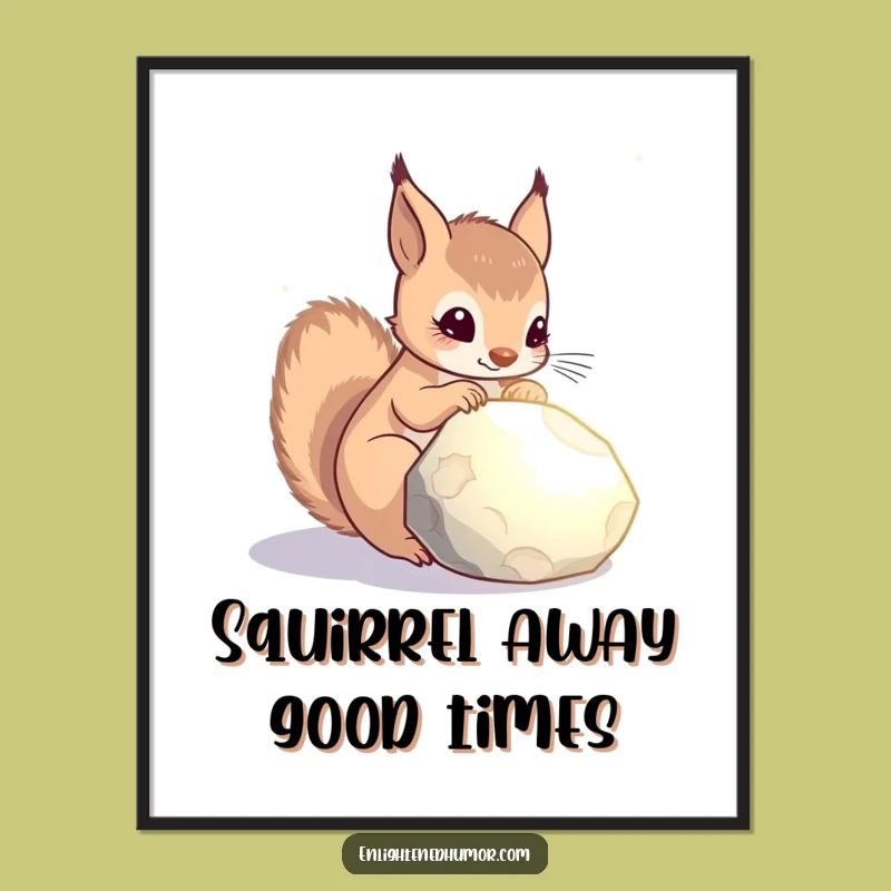 Free Printable Celestial Squirrel Wall Art - Mystical Downloadable Decor for Dreamy Spaces