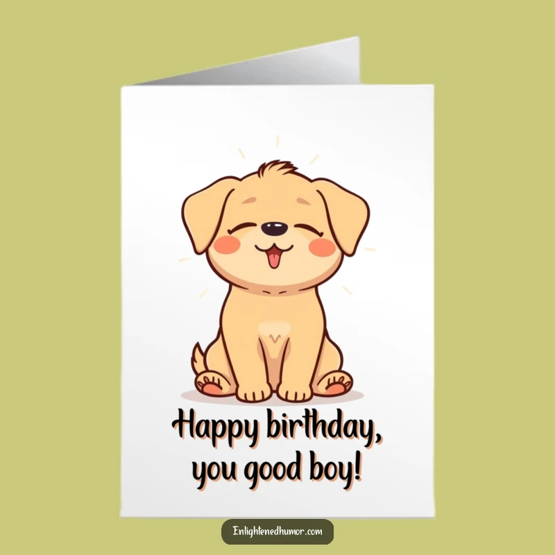Free Printable Birthday Card: Aura Dog - Peaceful & Funny Downloadable Gift